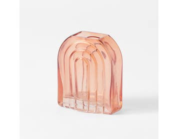 ruby_Ruby Arch Glass Vase Sml / Salmon