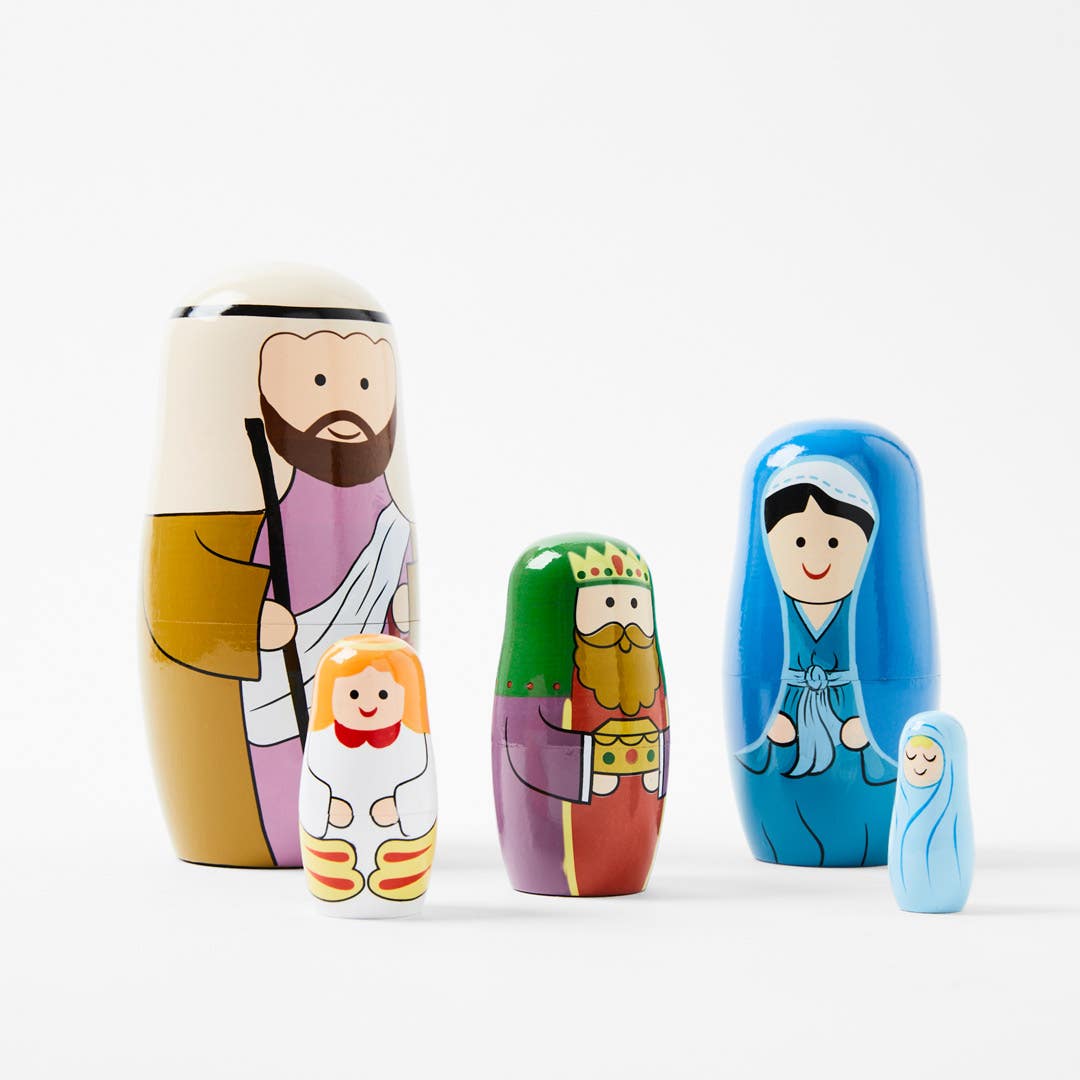 Nativity nesting dolls set sales