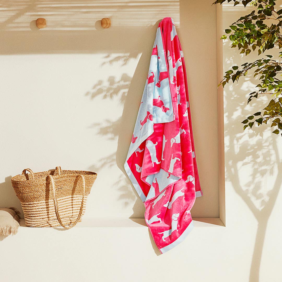 Buy Bailey Beach Towel Pink Mint Online Bed Bath N Table