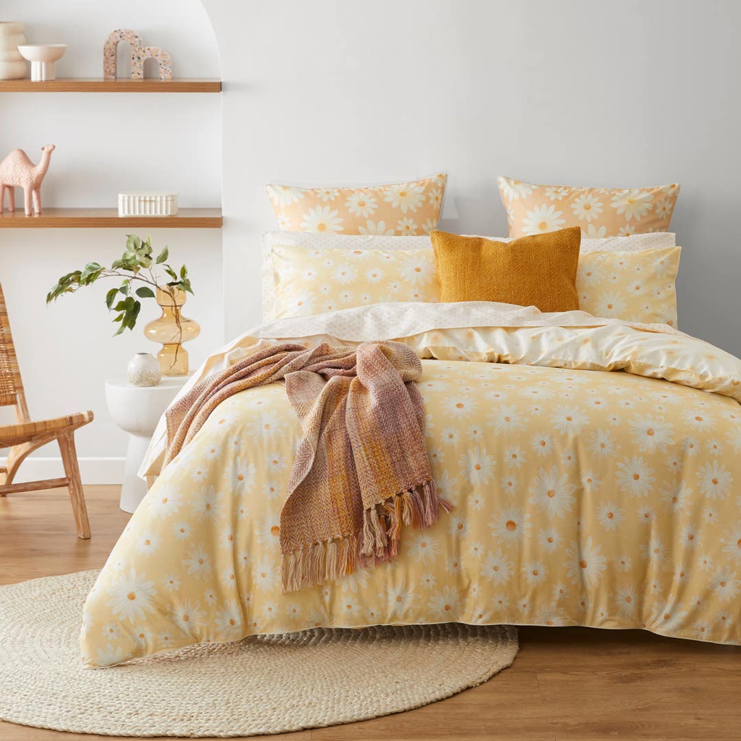 Mustard yellow sales duvet cover