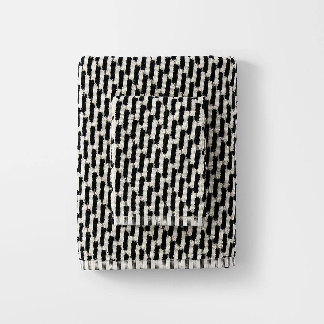 Black and white bathroom hand towels cheap