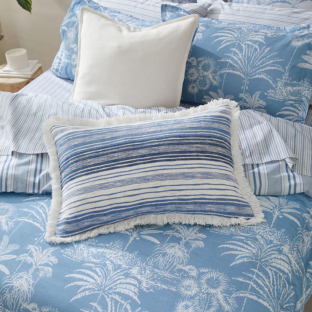 Blue and cream cushions shop