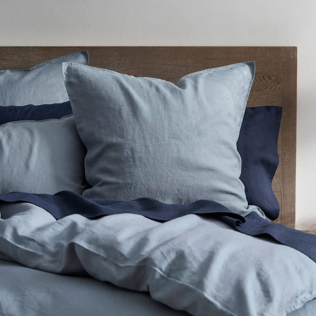 Blue european pillowcase discount