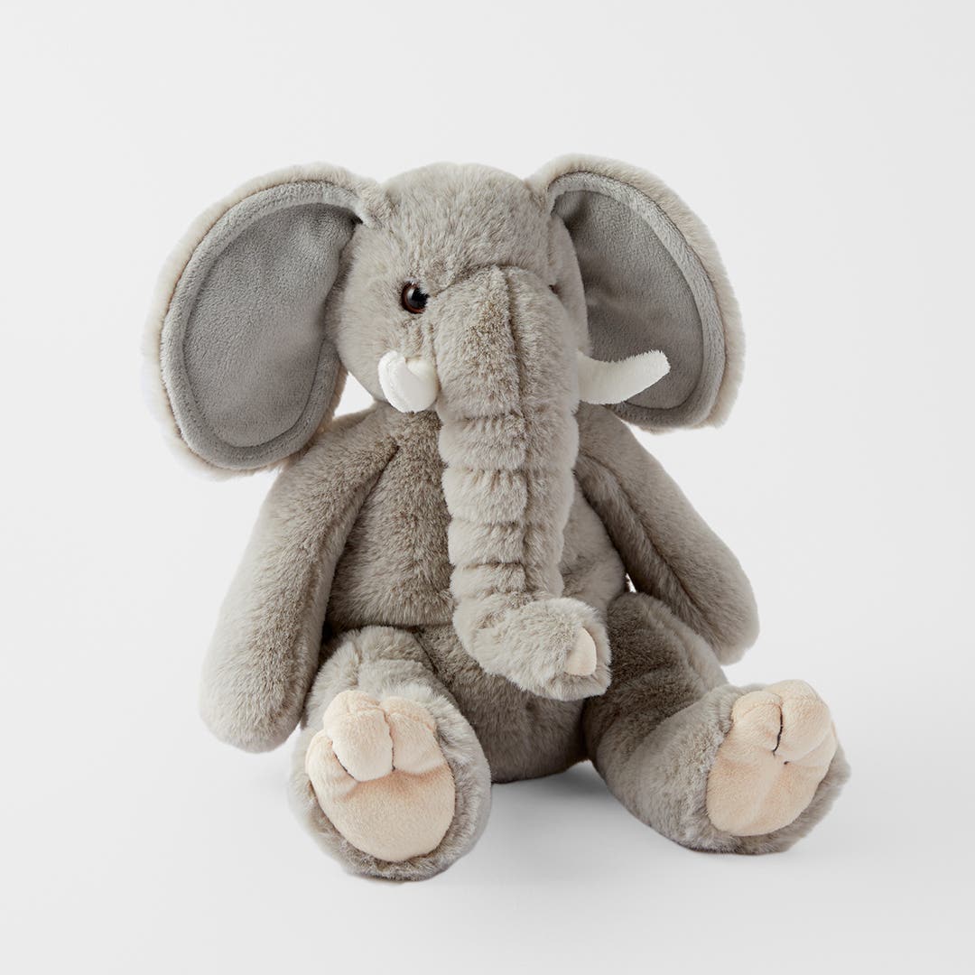 Babyhug Baby Elephant Soft Toy Grey - Height 23 cm - Height 23 cm Grey