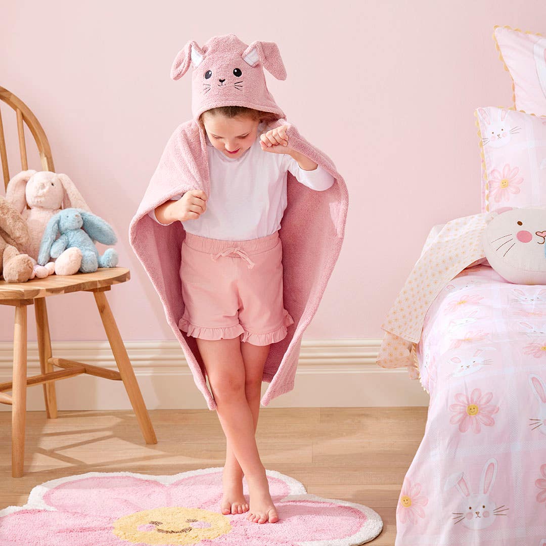 ZOOCCHINI Baby Snow Terry Hooded Bath Towel - Beatrice The Bunny