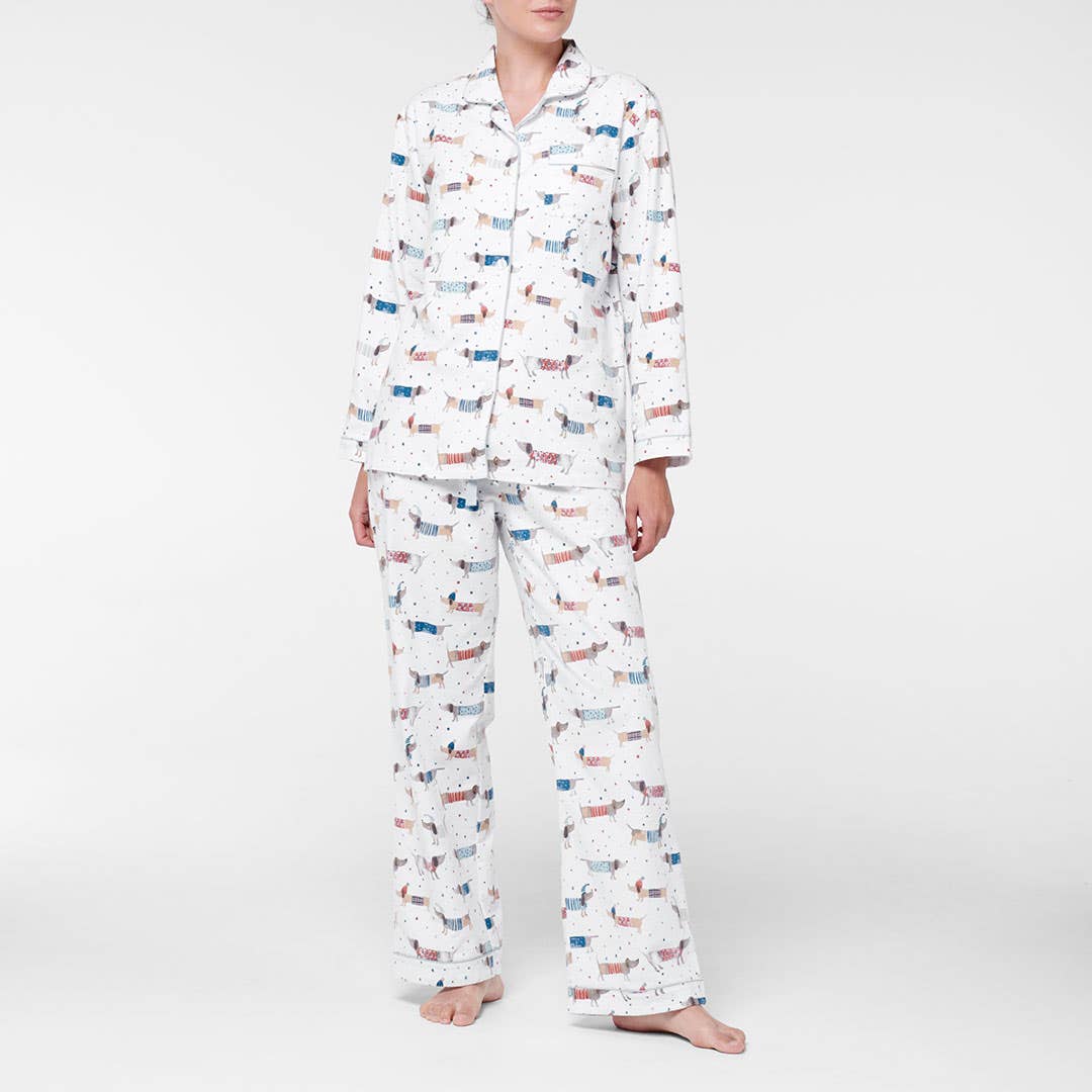 Buy Dachsie Flannelette Pyjamas Online | Bed Bath N' Table
