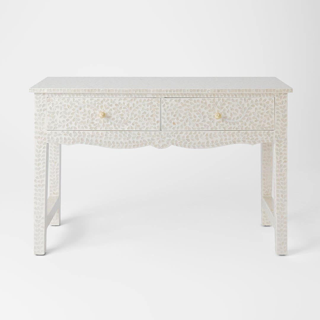 Shop Alice Inlay 2 Drawer Console Table Online | Bed Bath N' Table