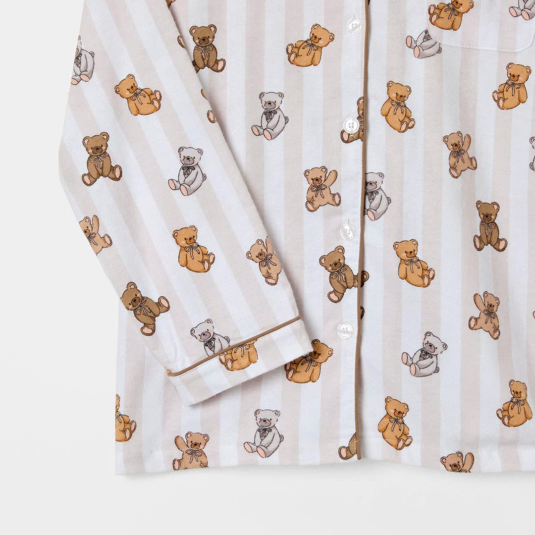 Shop Cuddly Bear Flannelette Pyjamas - Cream Online | Bed Bath N' Table