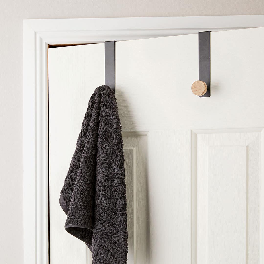 Shop Hudson Door Hook Set Of 2 Black Online Bed Bath N Table
