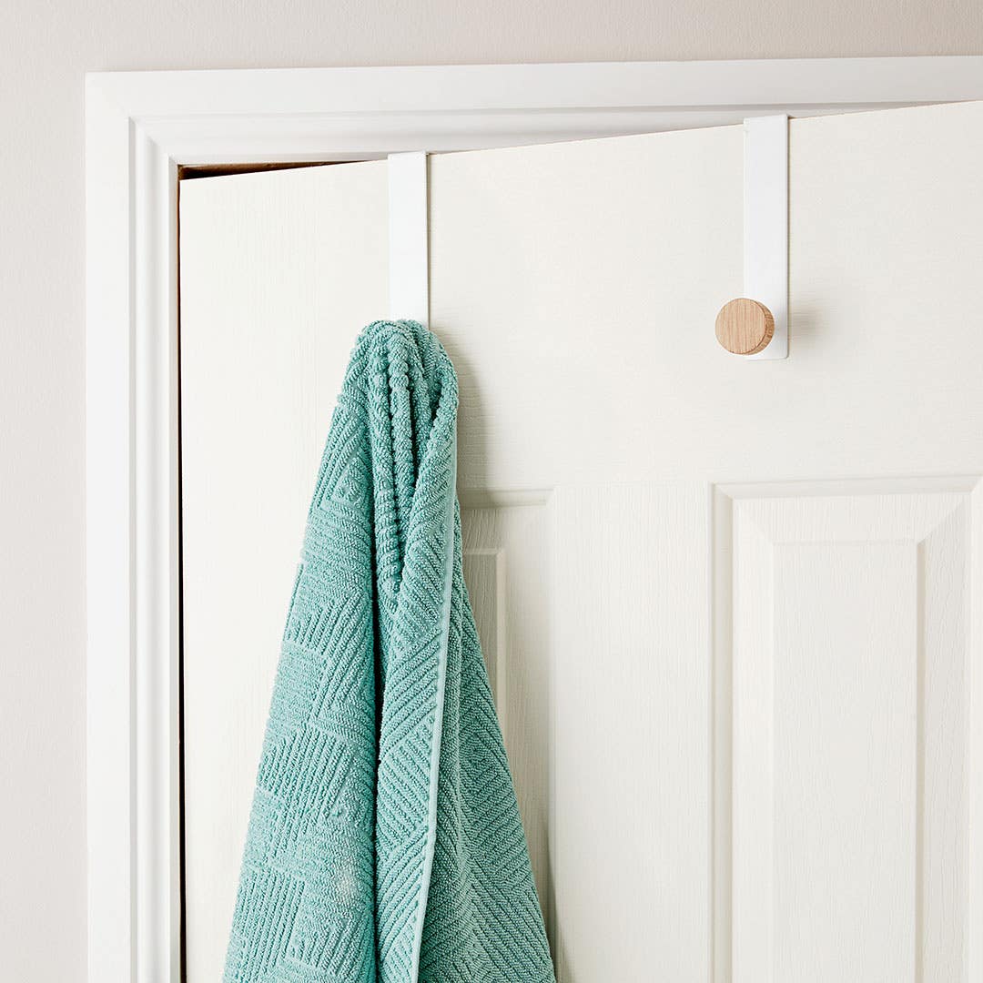 Shop Hudson Door Hook Set Of 2 - White Online | Bed Bath N' Table