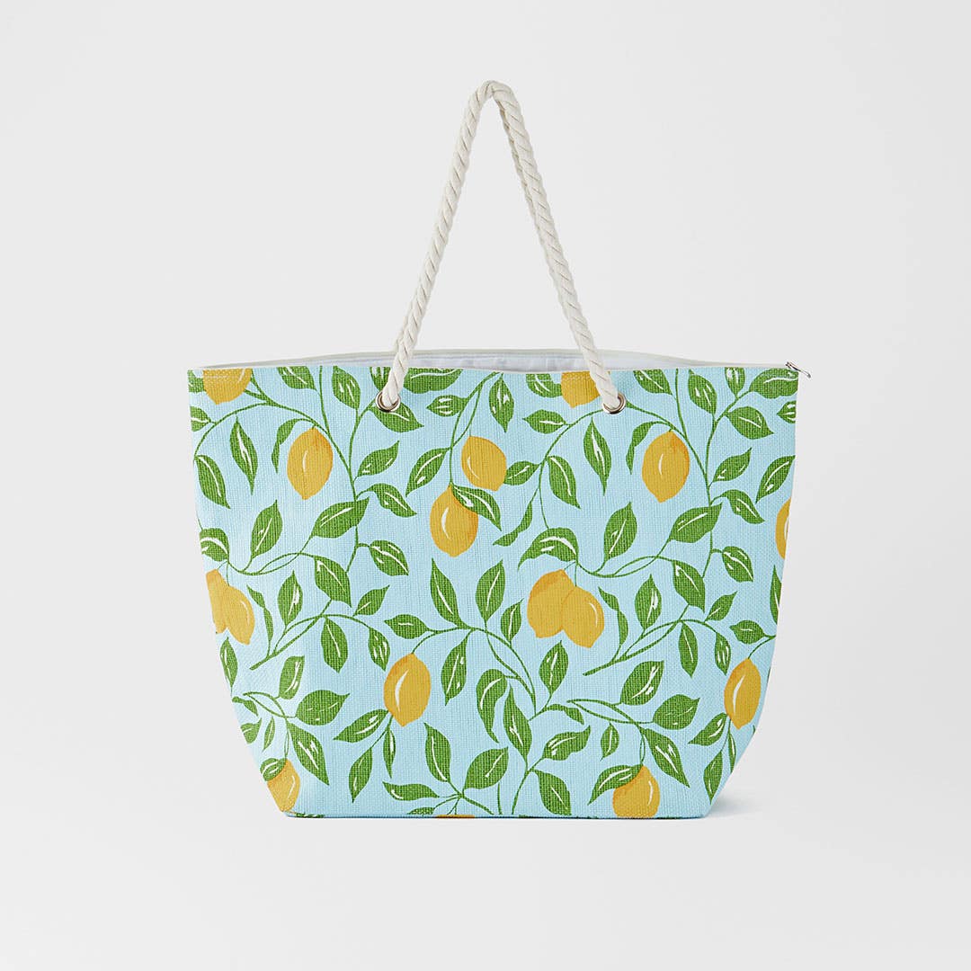 Shop Limoncello Tote Bag With Rope Handles Blue Multi Online Bed Bath N Table