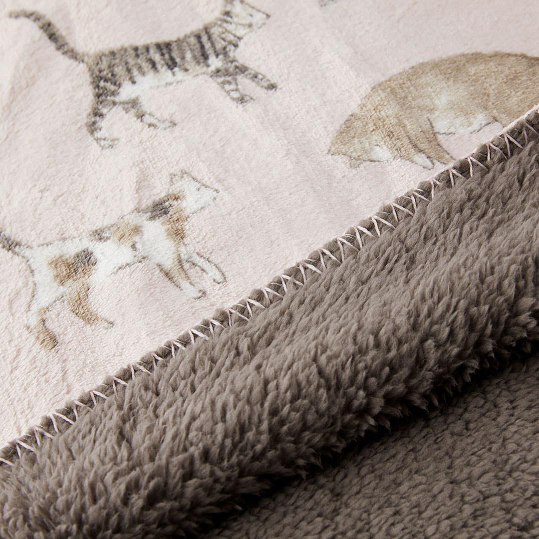 Buy Sherpa Print Throw Blush Online Bed Bath N Table