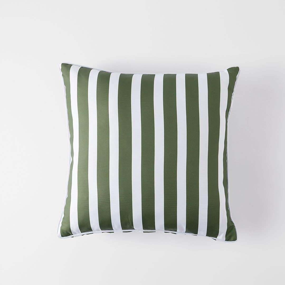 Green stripe pillow hot sale