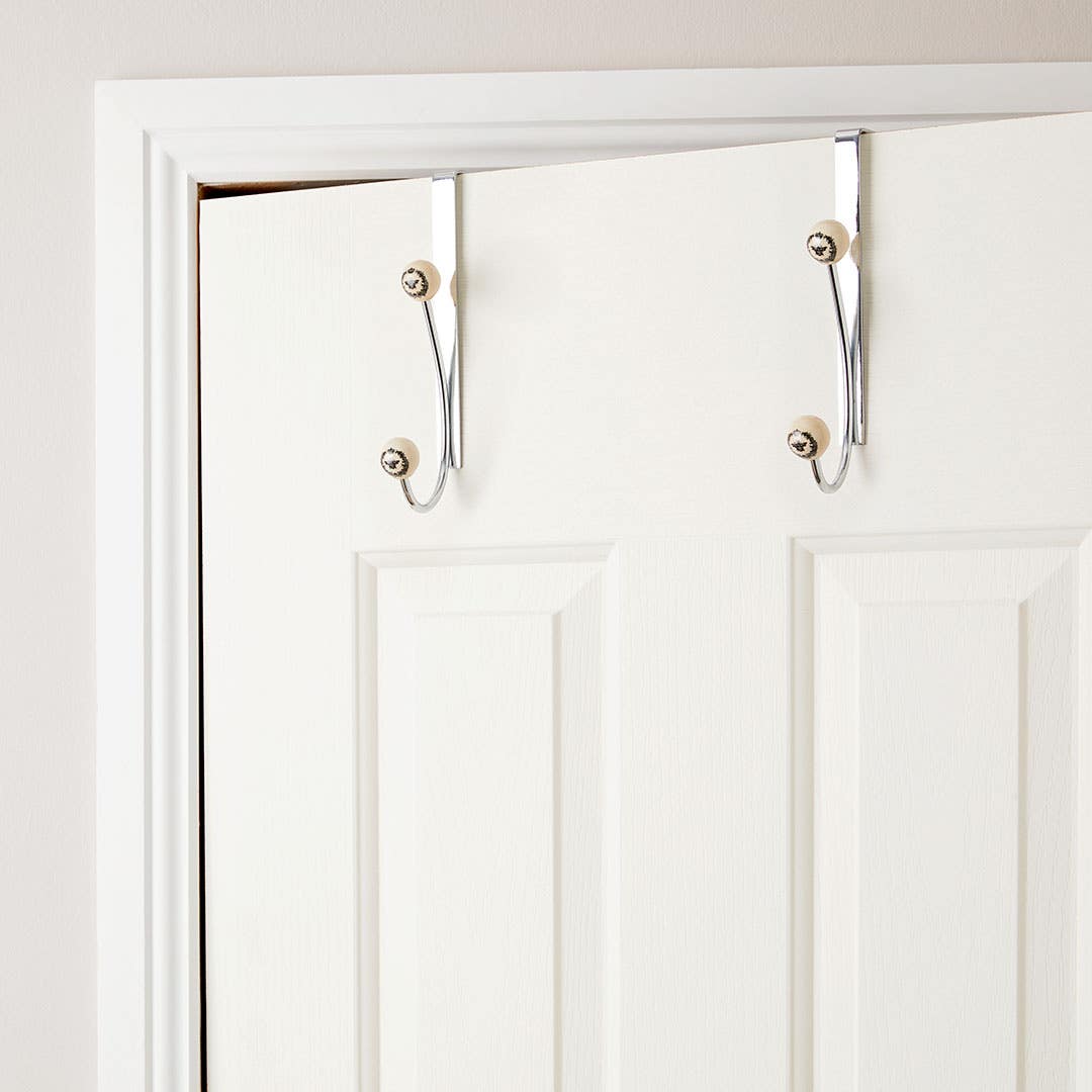 Bathroom door hook clearance