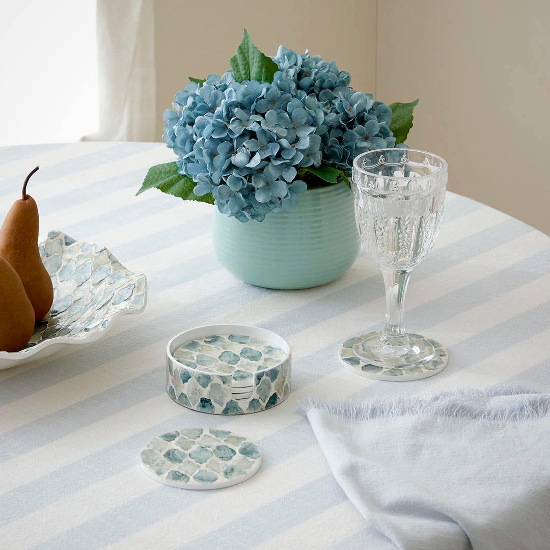 Shop Rhodes Inlay Coasters in Holder Set of 6 Online | Bed Bath N' Table