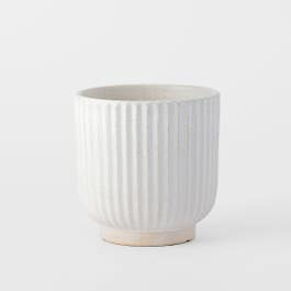 Textured Ribbed Ceramic Pot Shop Ribbed Ceramic Pot Medium Online | Bed Bath N' Table