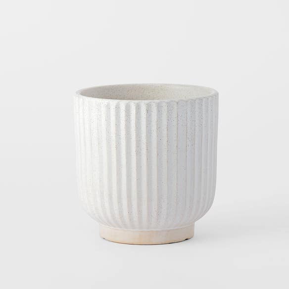 Shop Ribbed Ceramic Pot Medium Online | Bed Bath N' Table