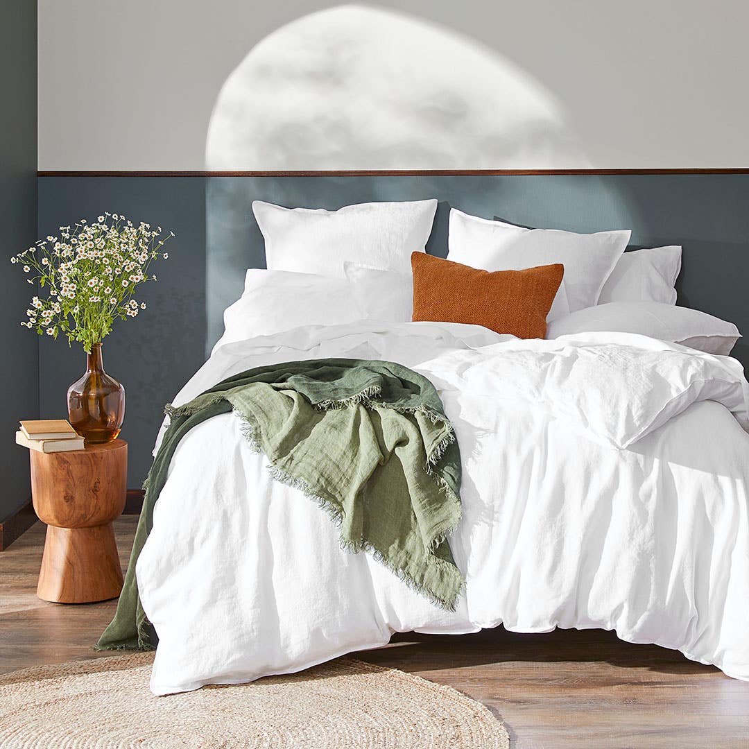 King size white duvet cover deals