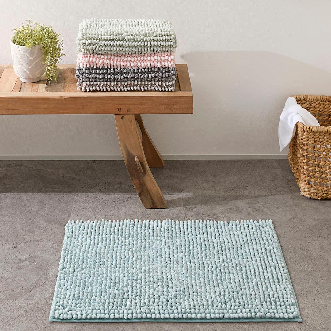 Buy Bobble Melange Bath Mat Cloud Blue Online Bed Bath N Table