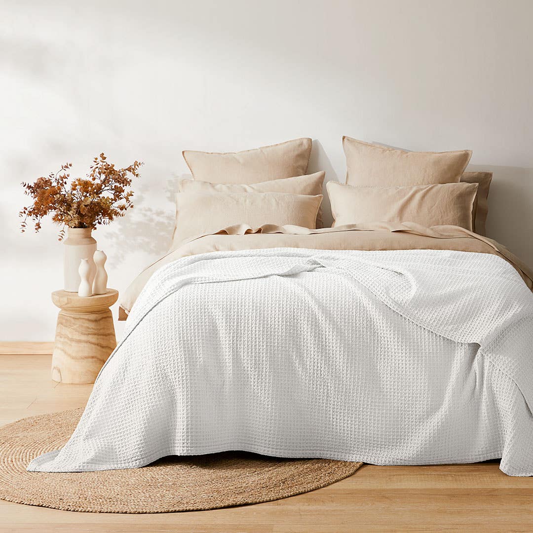 Waffle blanket white clearance