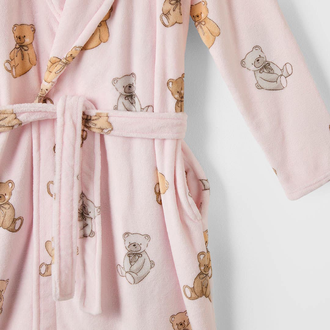Shop Cuddly Bear Printed Plush Robe Online | Bed Bath N' Table