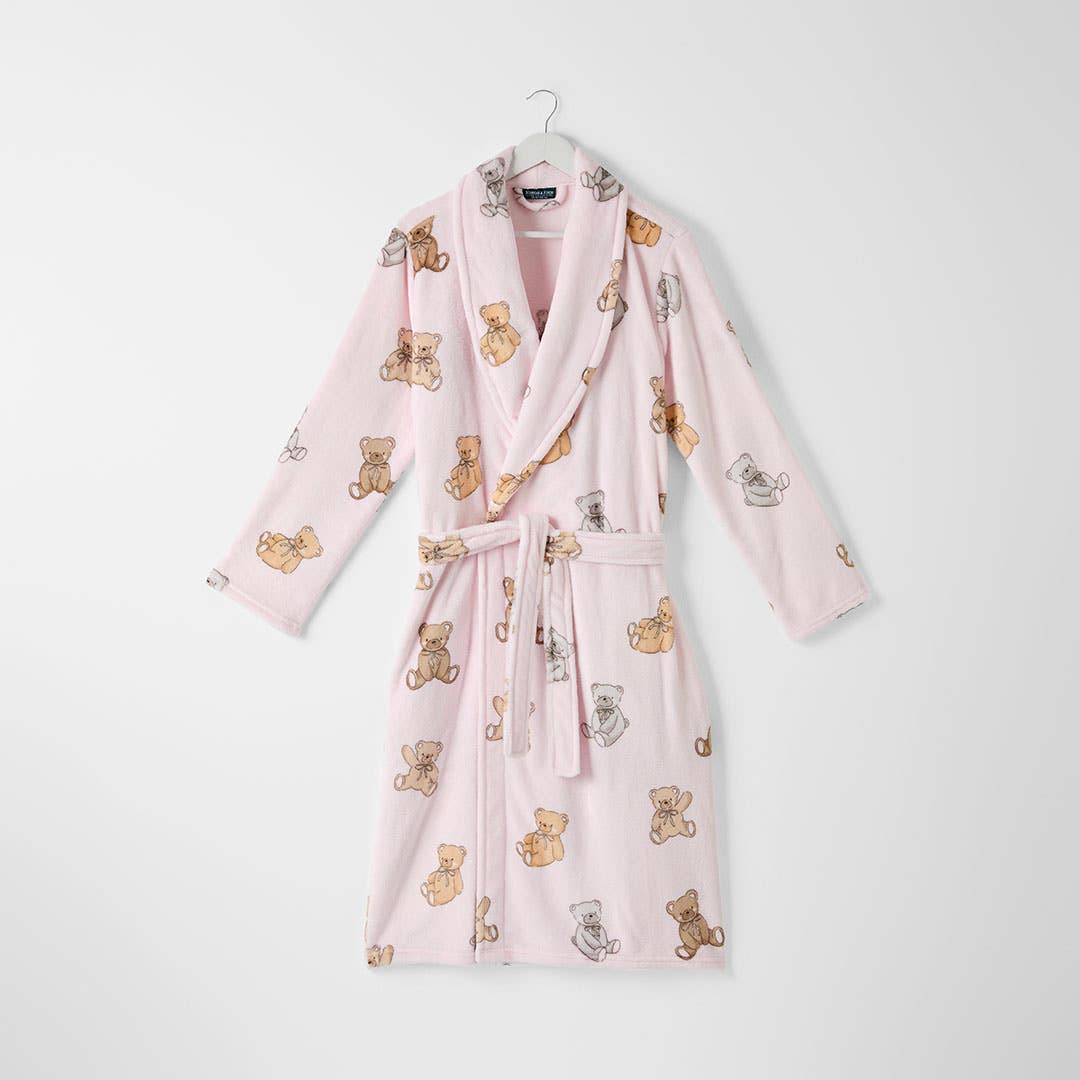 Shop Cuddly Bear Printed Plush Robe Online | Bed Bath N' Table