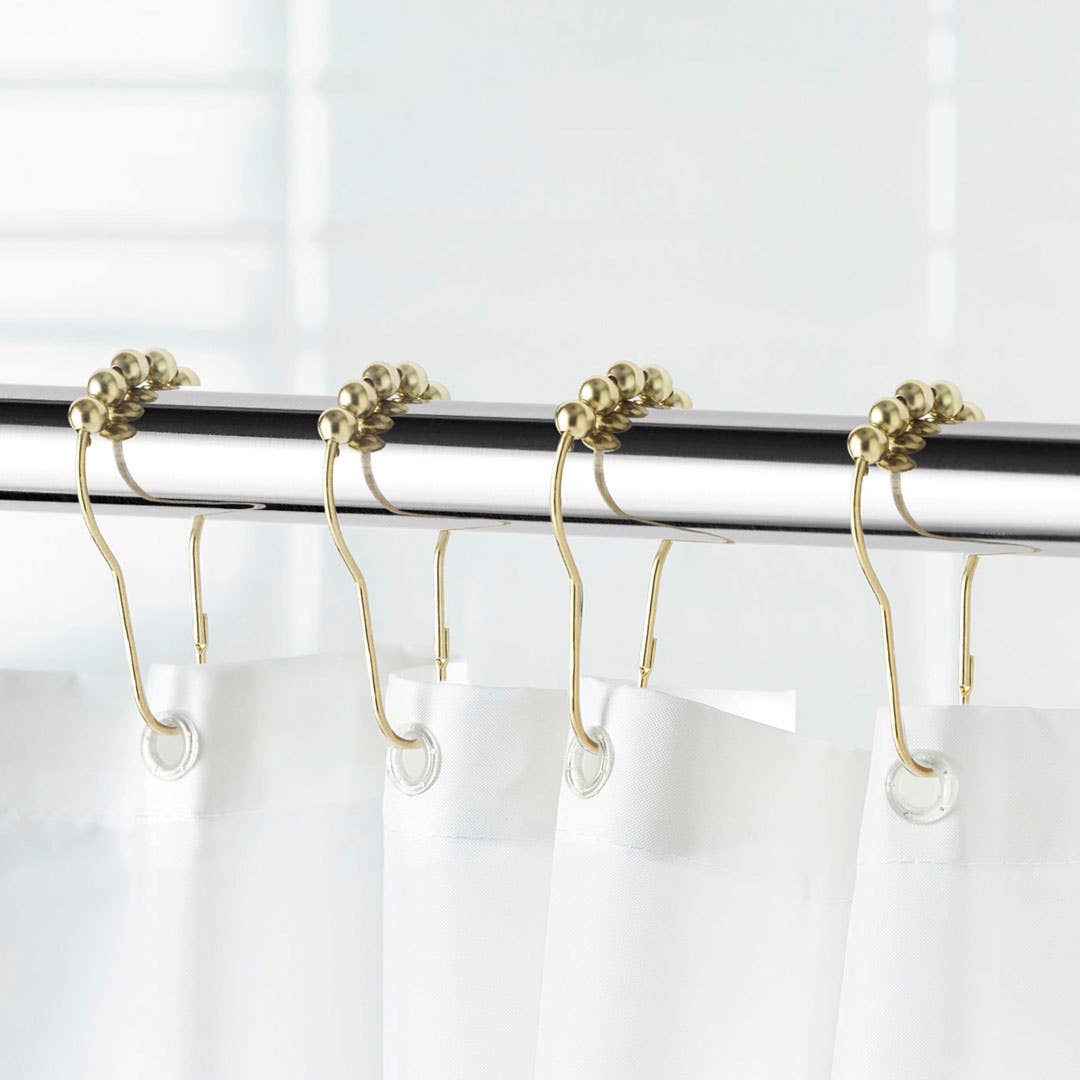 Shop Shower Curtain Ring Set of 12 - Gold Online | Bed Bath N' Table