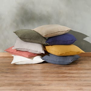 Sorano Linen Blend Cushion - Cream