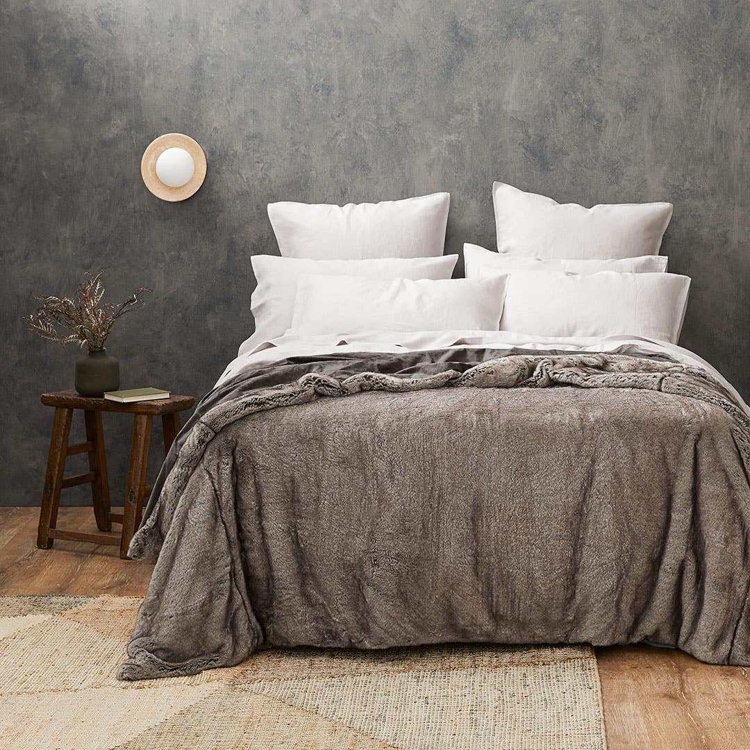 Faux fur super king bedspread online