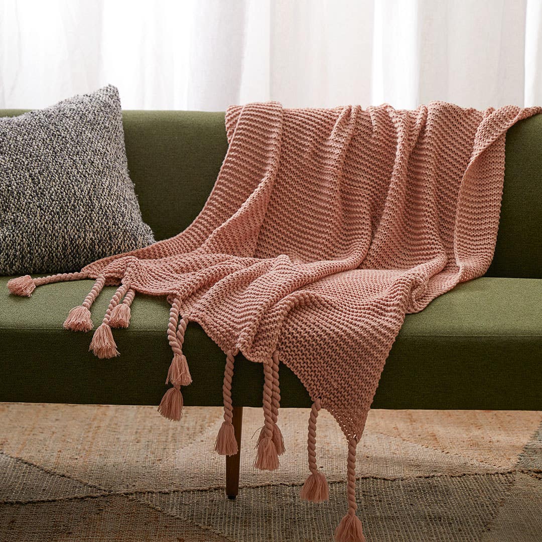 Buy Chunky Throw Blush Online Bed Bath N Table