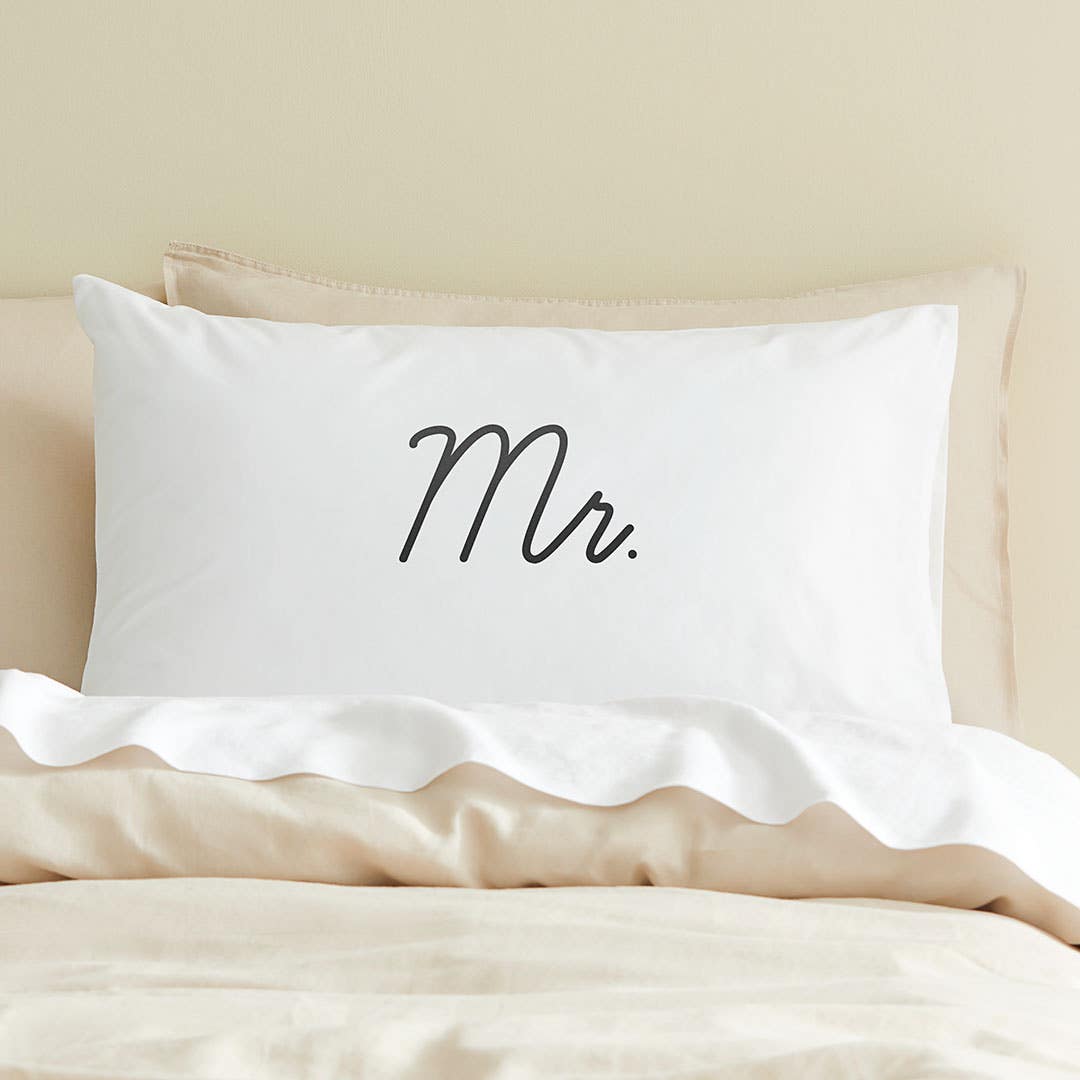 Shop MR MRS Standard Pillowcase White Online Bed Bath N Table