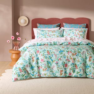 Joanna Floral Padded Quilt Cover $79.95 ($169.95) + more up to 55% off Bed Bath N' Table Clearance