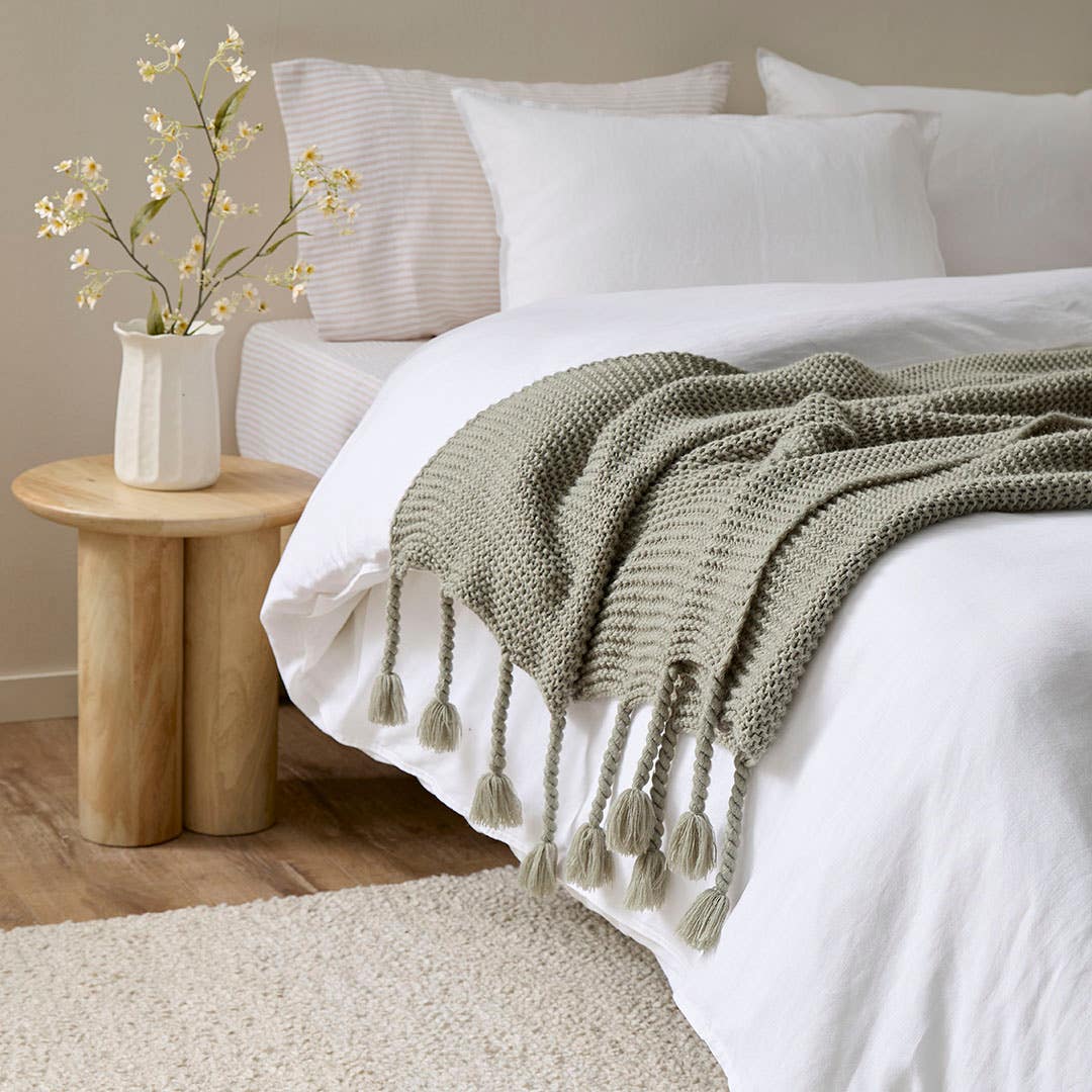 Buy Chunky Throws Pale Sage Online | Bed Bath N' Table