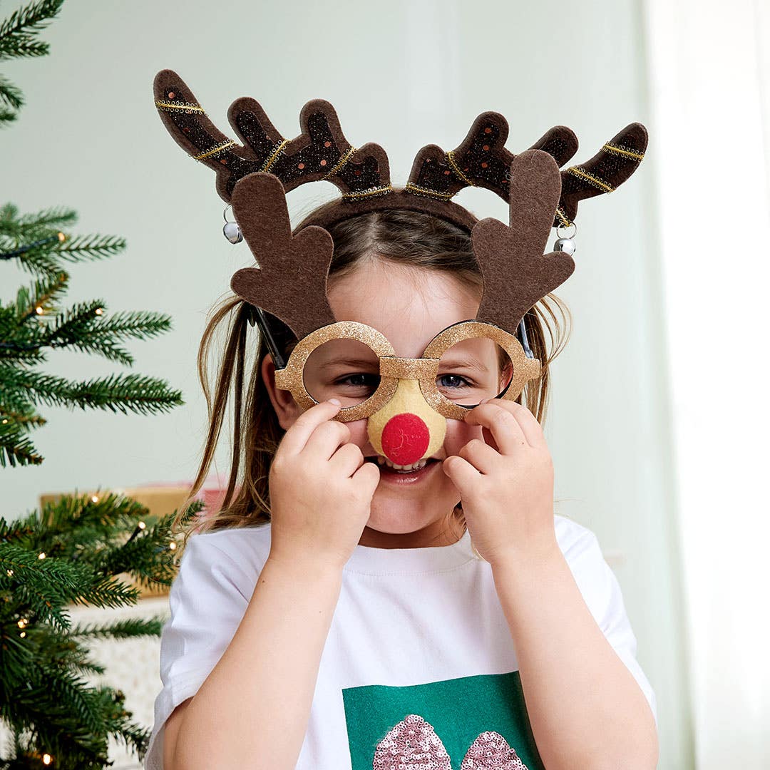 Christmas Reindeer Novelty Glasses