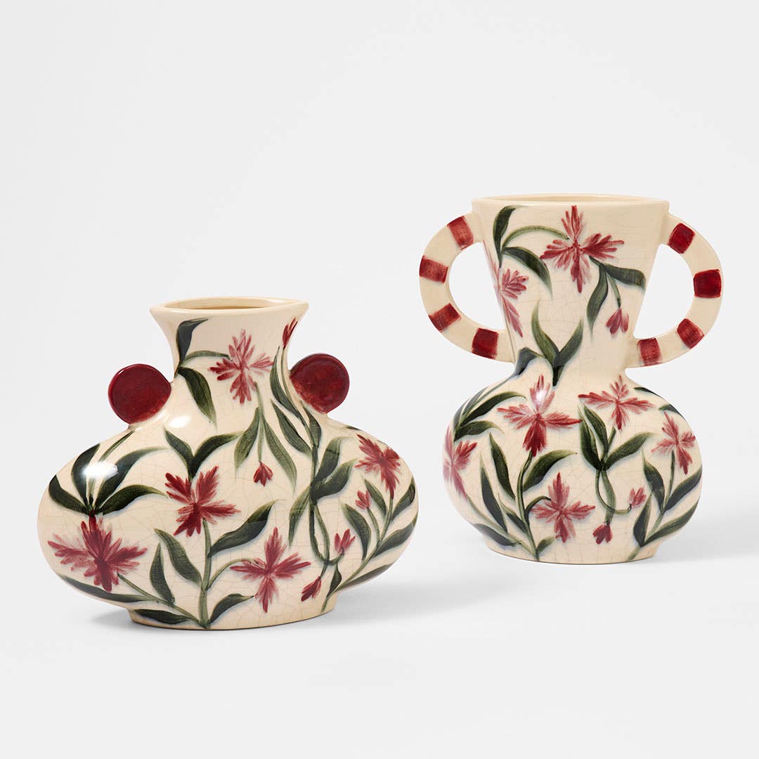 Evergreen Ceramic Vase Squat Small