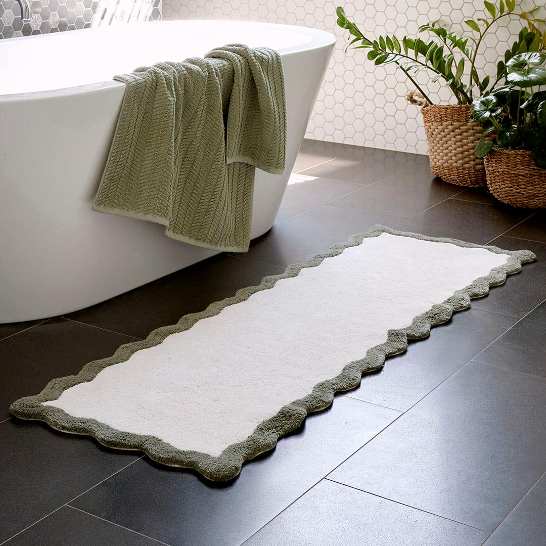 Shop Bowie Scalloped Bath Runner Online | Bed Bath N' Table