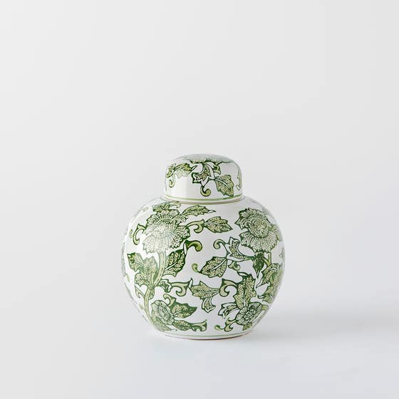 GINGER JAR_Ginger Jar Round Sml · Green/White