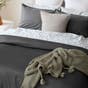 Peyton Quilt Cover Set - Charcoal