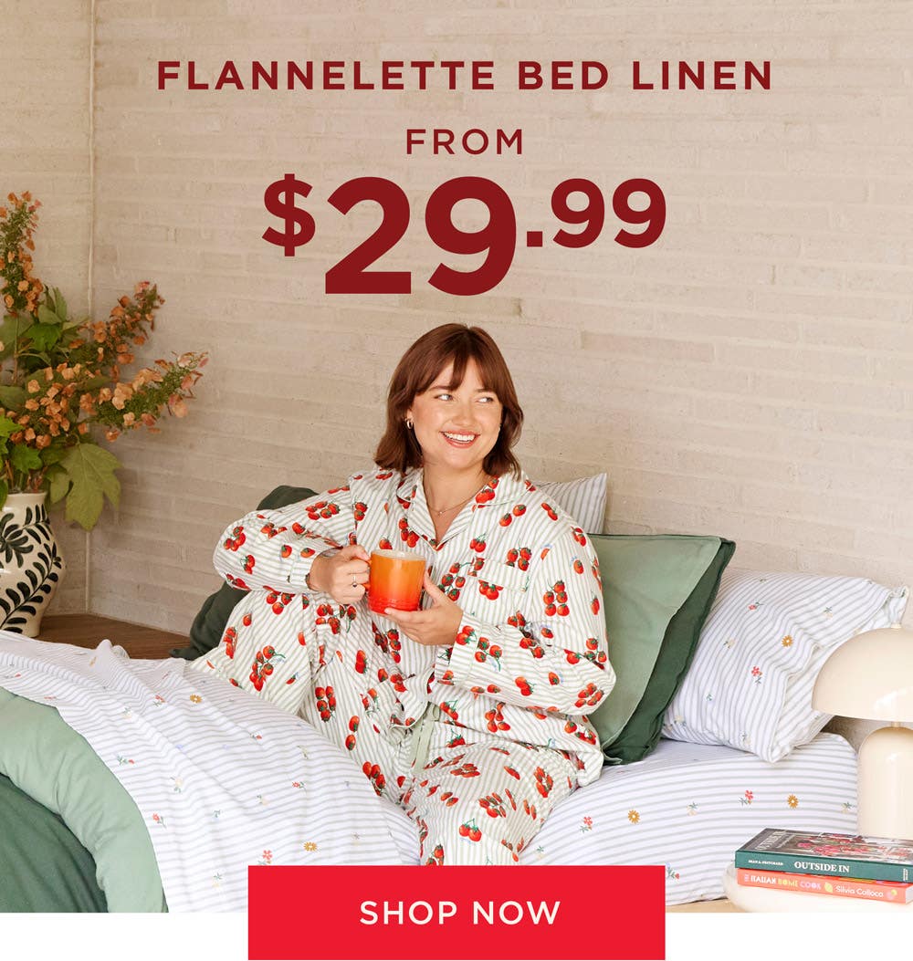 Flannelette Bed Linen From $29.99 Flannelette Bed Linen From $29.99